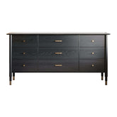 63-inch wide sideboard with 9 drawers for kitchen storage and furniture organization